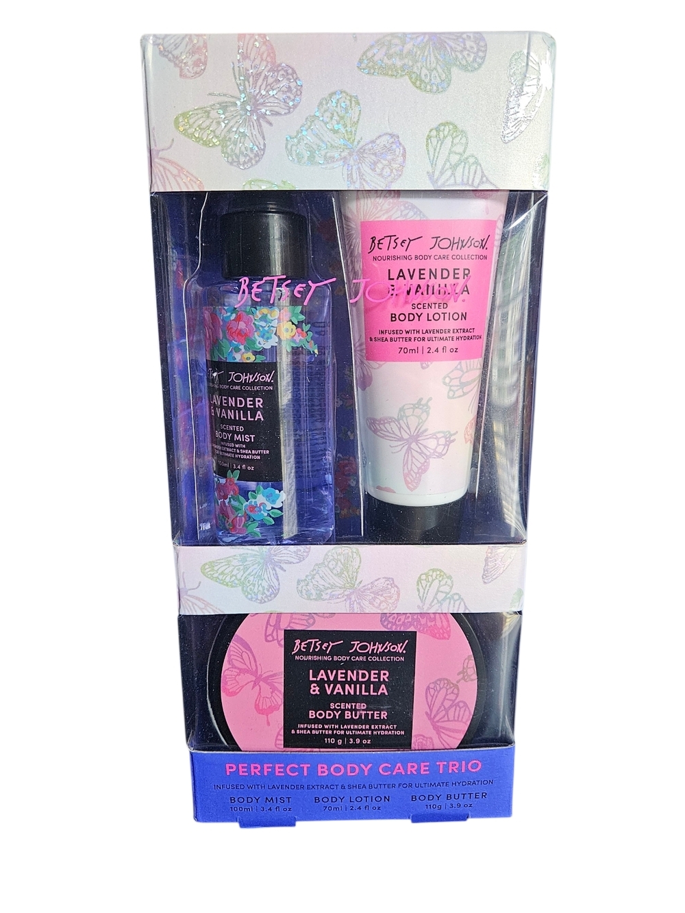 Betsey Johnson Lavender & Vanilla Body Care Trio Gift Set